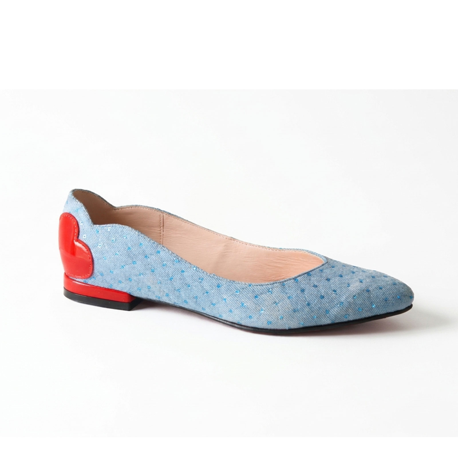 BALERINA DENIM CELESTE COSIDO