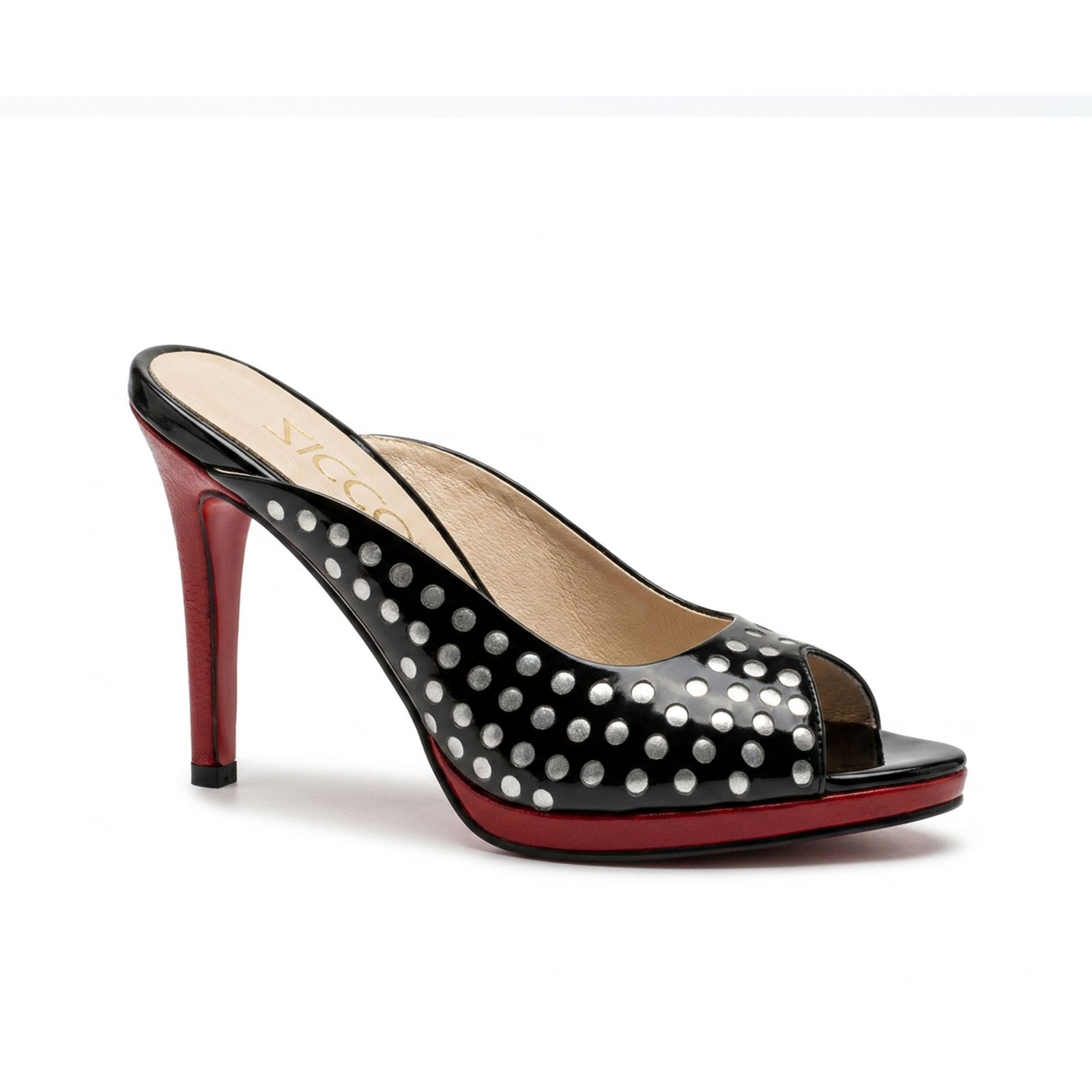 Sueco de cuero charol GRACE polka