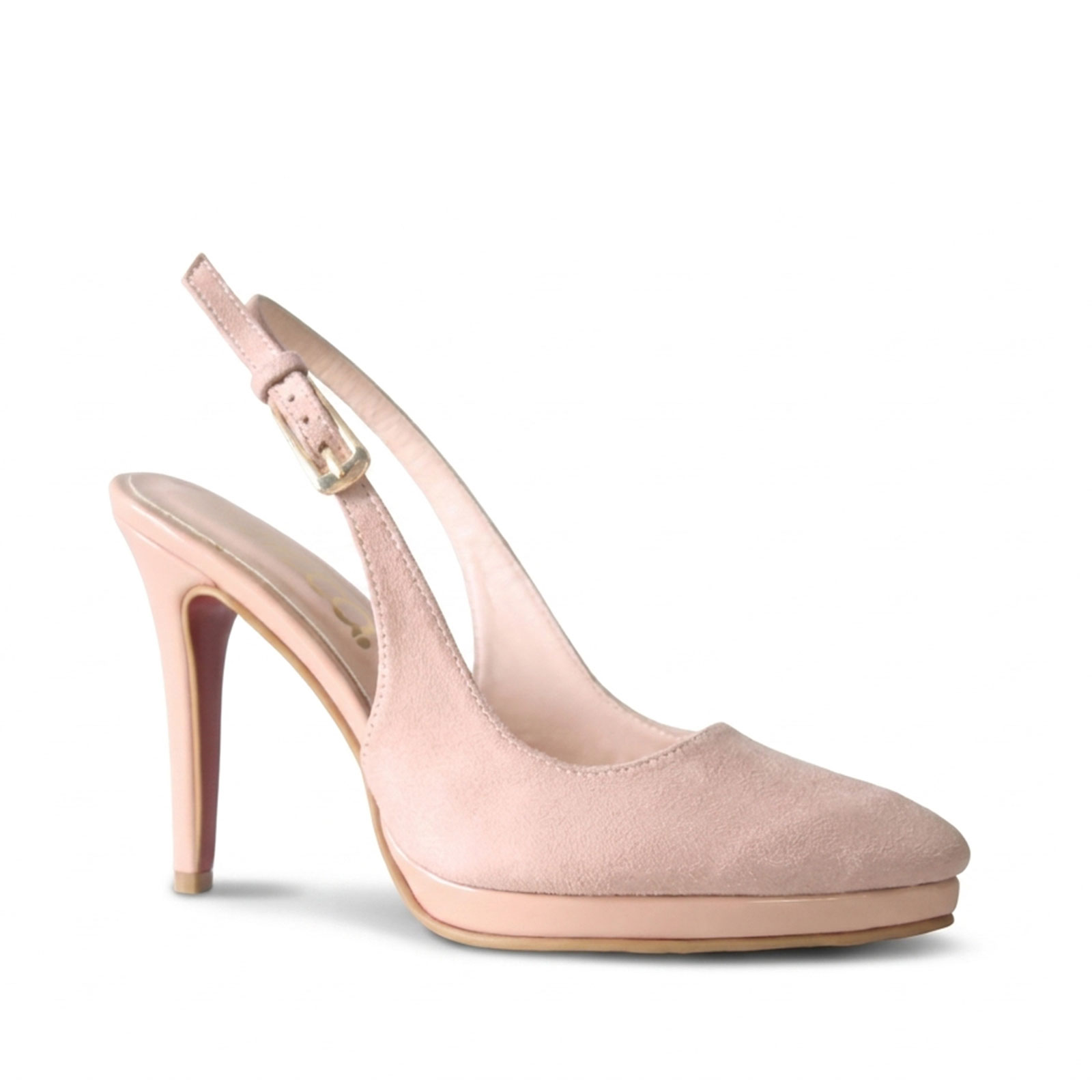 Zapato plataforma de Gamuza Nude para Mujer